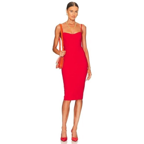 Nookie Allure Midi Dress in Cherry Red Formal - Picture 1 of 3